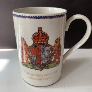 THE QUEEN MOTHER 100TH BIRTHDAY STONEWARE DUNOON MADE IN SCOTLAND TEA COFFEE MUG